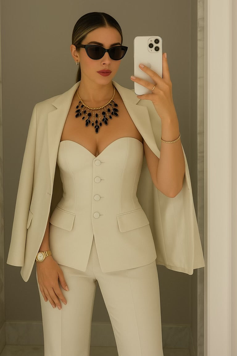 black party statement necklace