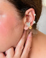 Pearl Butterfly Floral Gold Ear Cuff