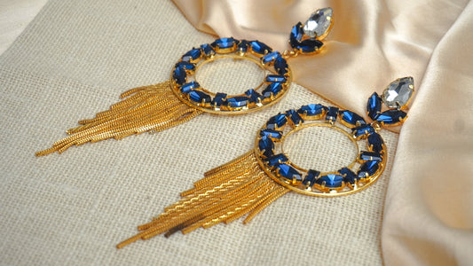 blue-party-tassel-earrings