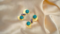 Turquoise Gold-Plated Statement Earrings