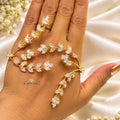 Crystal Leaf Palm Ring – Statement Hand Harness