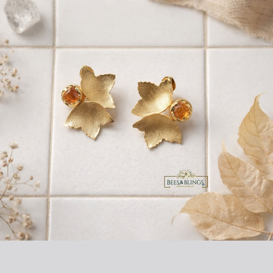 Gold-Plated-Floral-Statement-Earrings