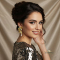 Golden Pearl Drop Earrings