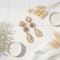 Gold-Plated-Stone-Statement-drop-Earrings