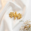 Gold Plated Black Statement Ring