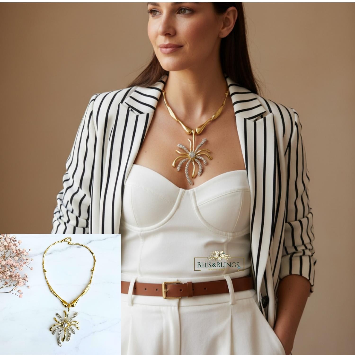 Golden-Crystal-Floral-Necklace