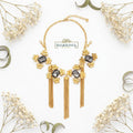 Golden -black -party-necklace 