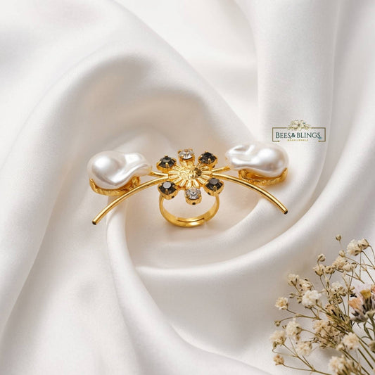 Gold Plated Party Statement Ring