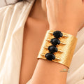 Golden_black_statement_bracelet_women