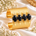 Golden_black_statement_party_bracelet_women