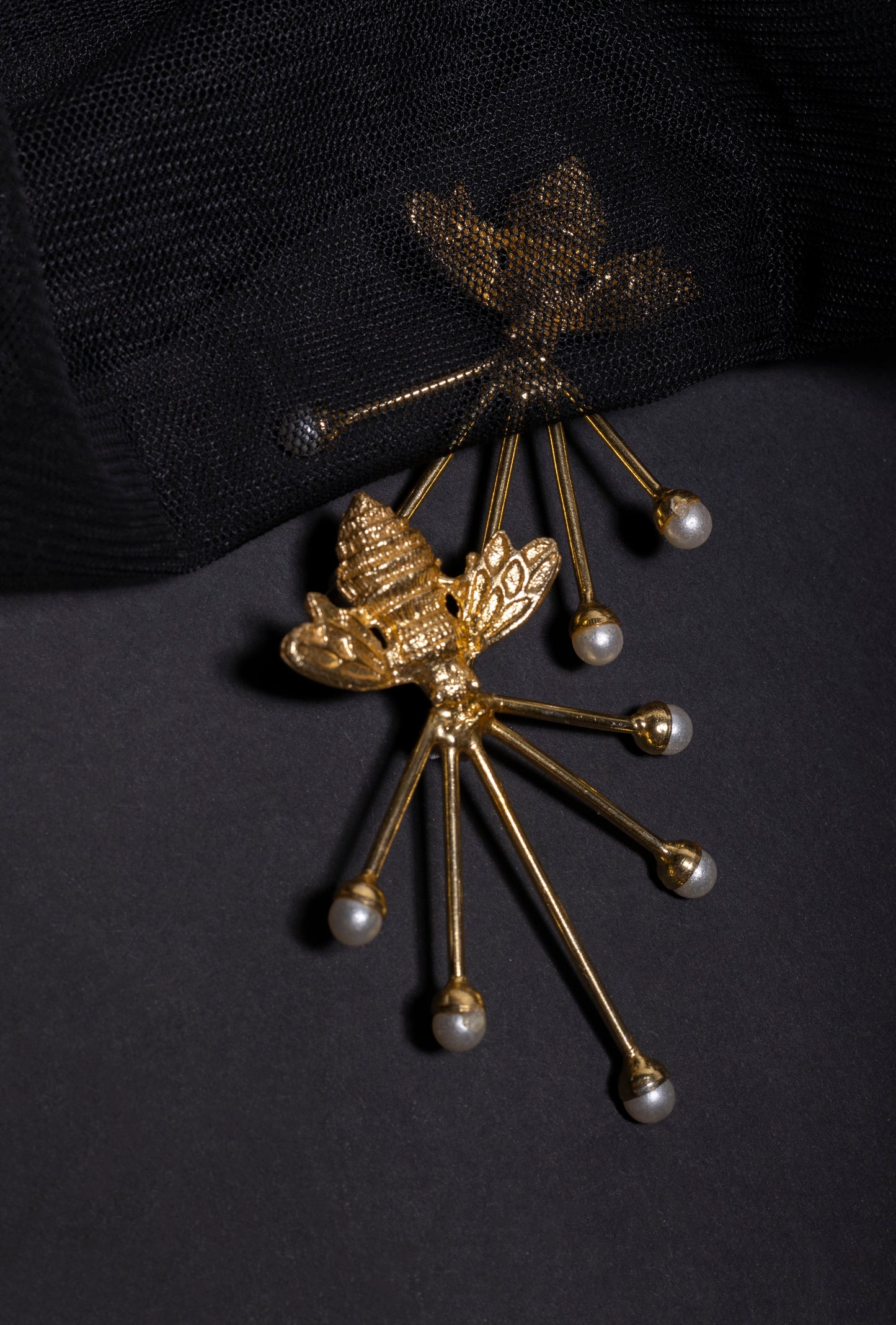 goldplated spyke earrings