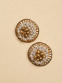golden ghungroo stud statement earrings