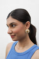 golden ghungroo stud statement earrings