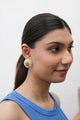 golden ghungroo stud statement earrings