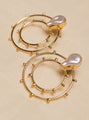 Golden casual statement earrings