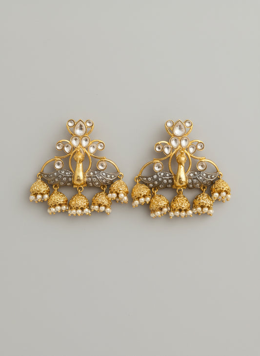 kundan jhumkis