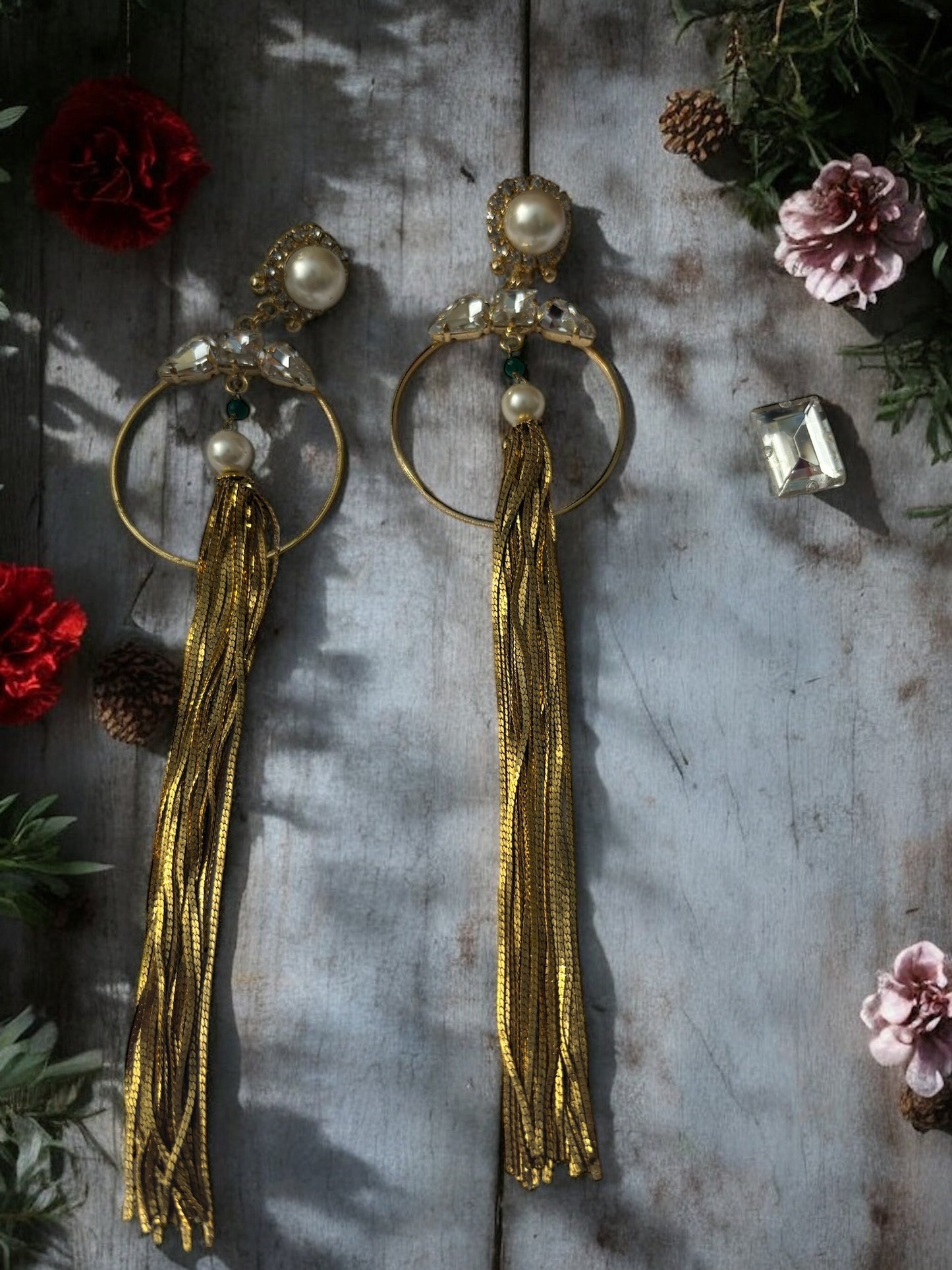 golden-long-tassel-earrings