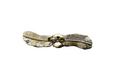 Gold Plated Black Stone Leaf Ring