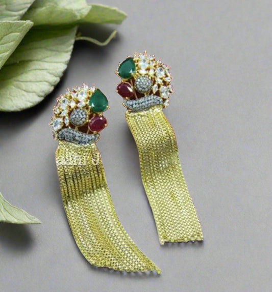 multicolor-long-tassel-earrings