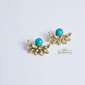 Turquoise-kundan-studs