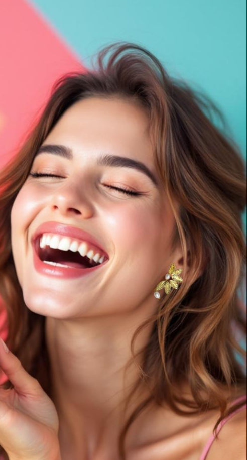 goldplated-floral-stud-earrings
