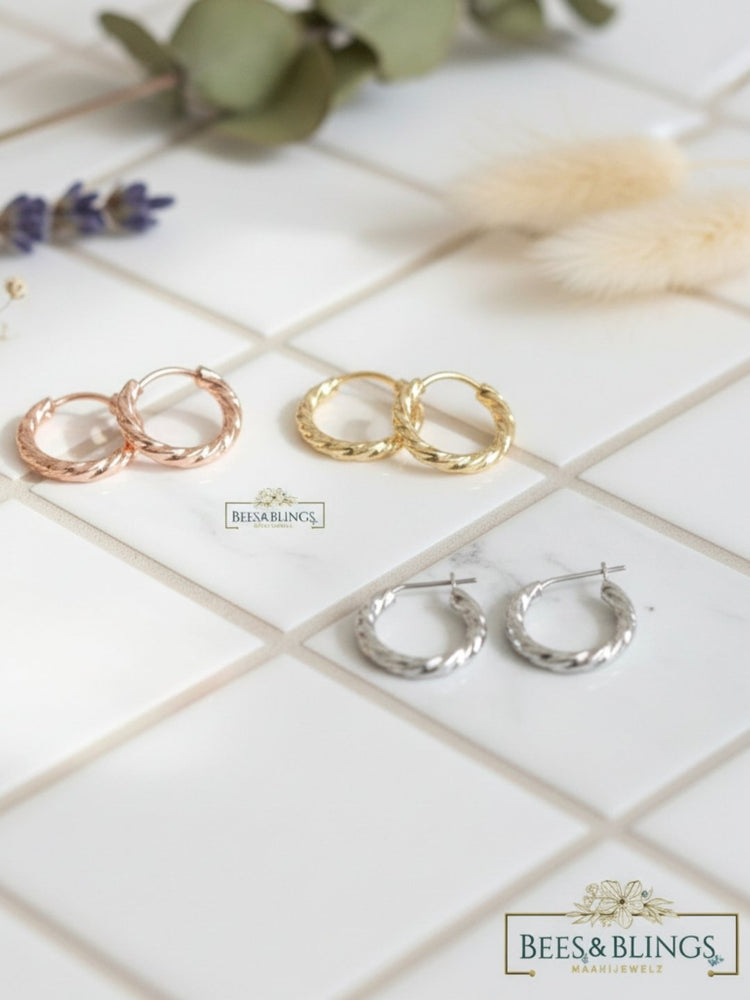 Small Chunky Hoop Earrings