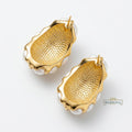 White Pearl Teardrop Statement Earrings