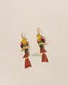 colourful parrot statement earring