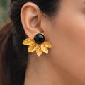 black-golden-statement-studs
