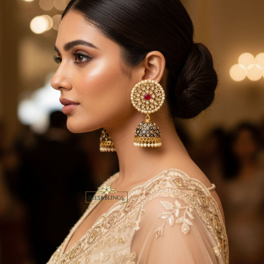 black-kundan-jhumkis