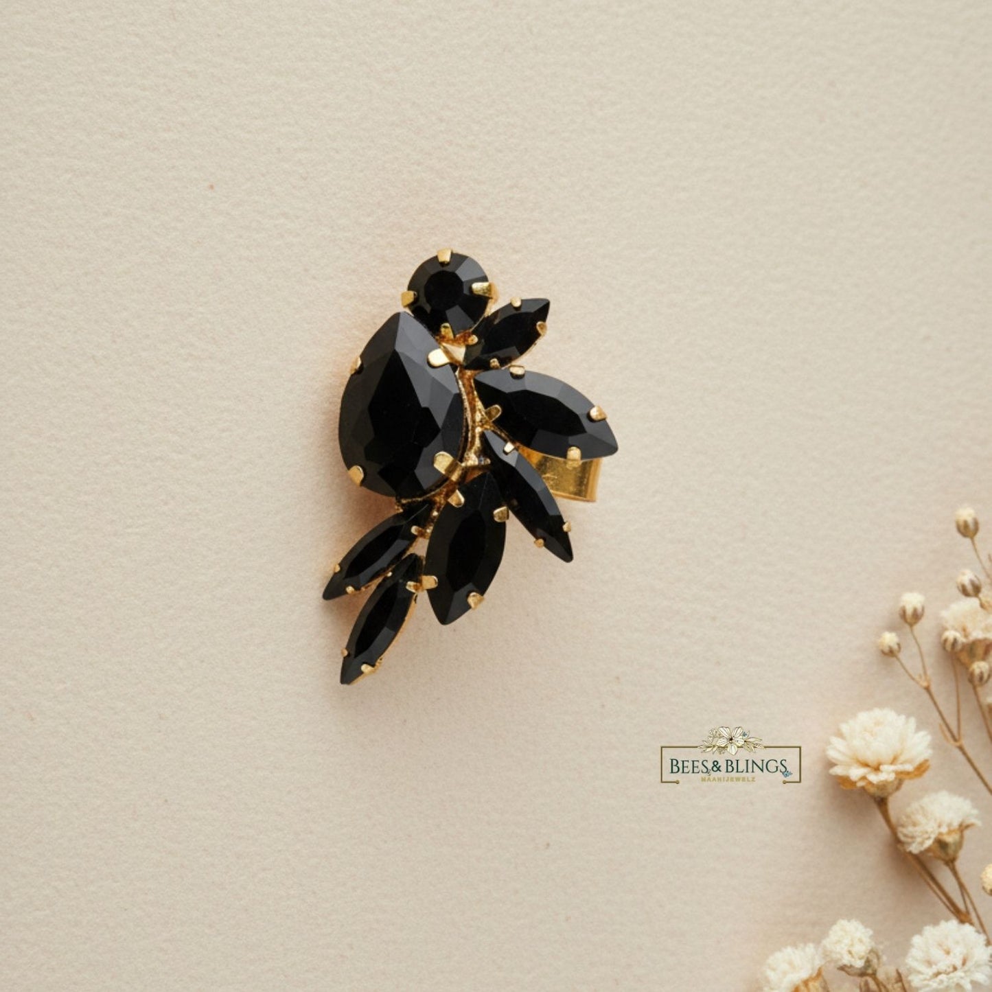 statement crystal ring