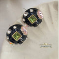 Enamel-Stud-statement-Earrings