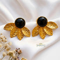 black-stud-earrings