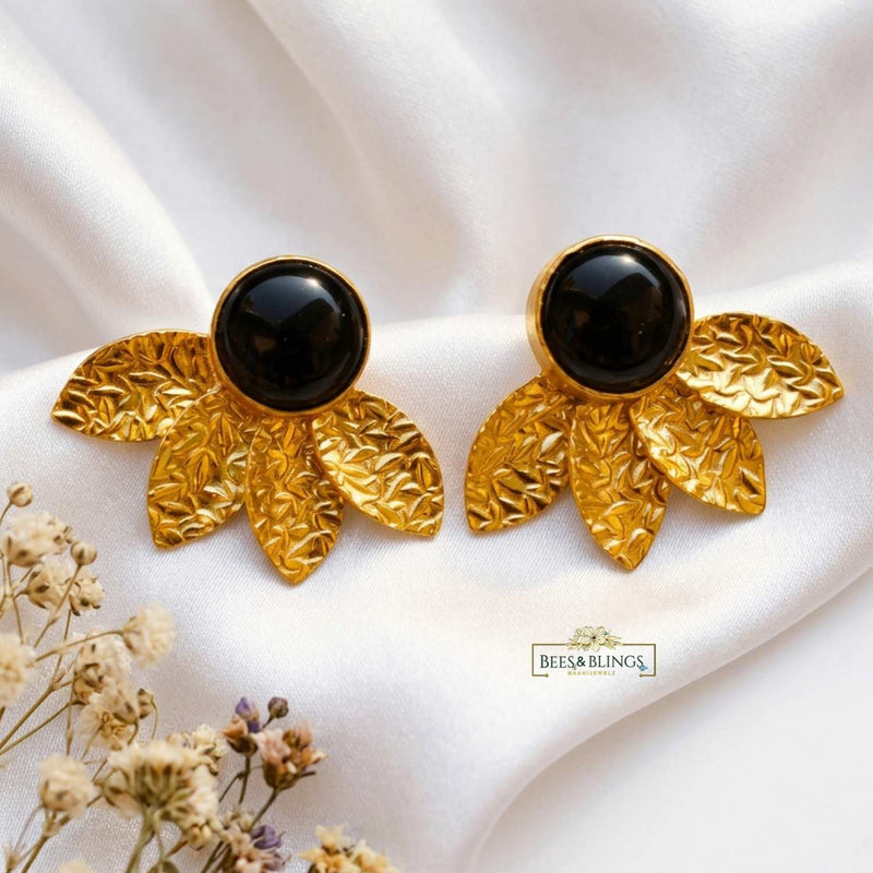 black-stud-earrings