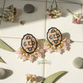 kundan ethnic stud earrings
