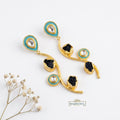Golden Druzy Statement Earrings