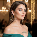 Golden Hoops Statement Earrings