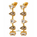 Golden Crystal Hoop Earrings  – Statement Earrings for Women