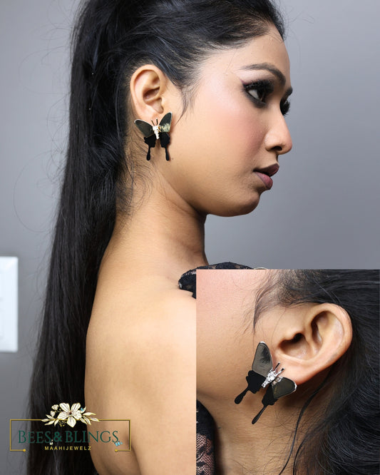 butterfly statement earrings