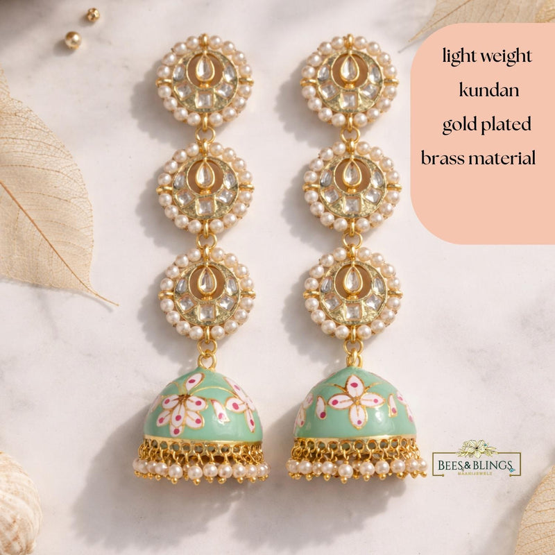 Kundan Ethnic Wedding Jhumkis