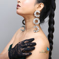 Silver Crystal Statement Earrings