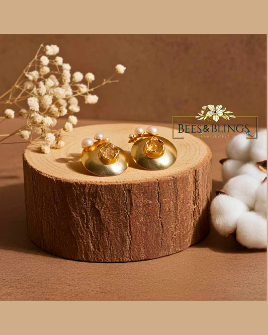 goldplated-druzy-stud-earrings