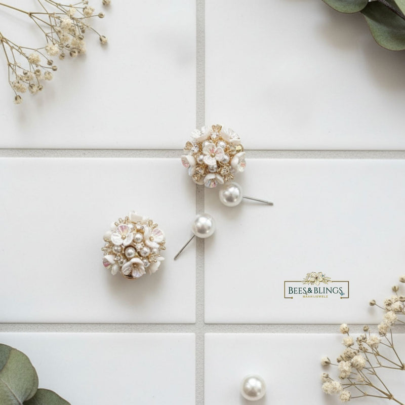 pearl studs earrings