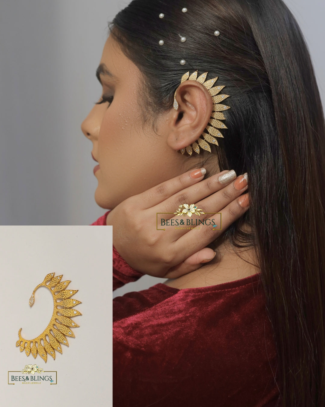 gold plated ear cuff
