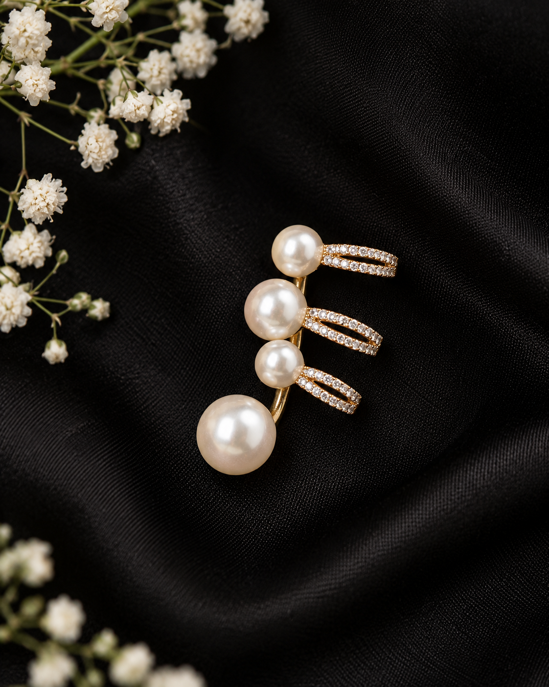 Golden Pearl & Crystal Ear climbers