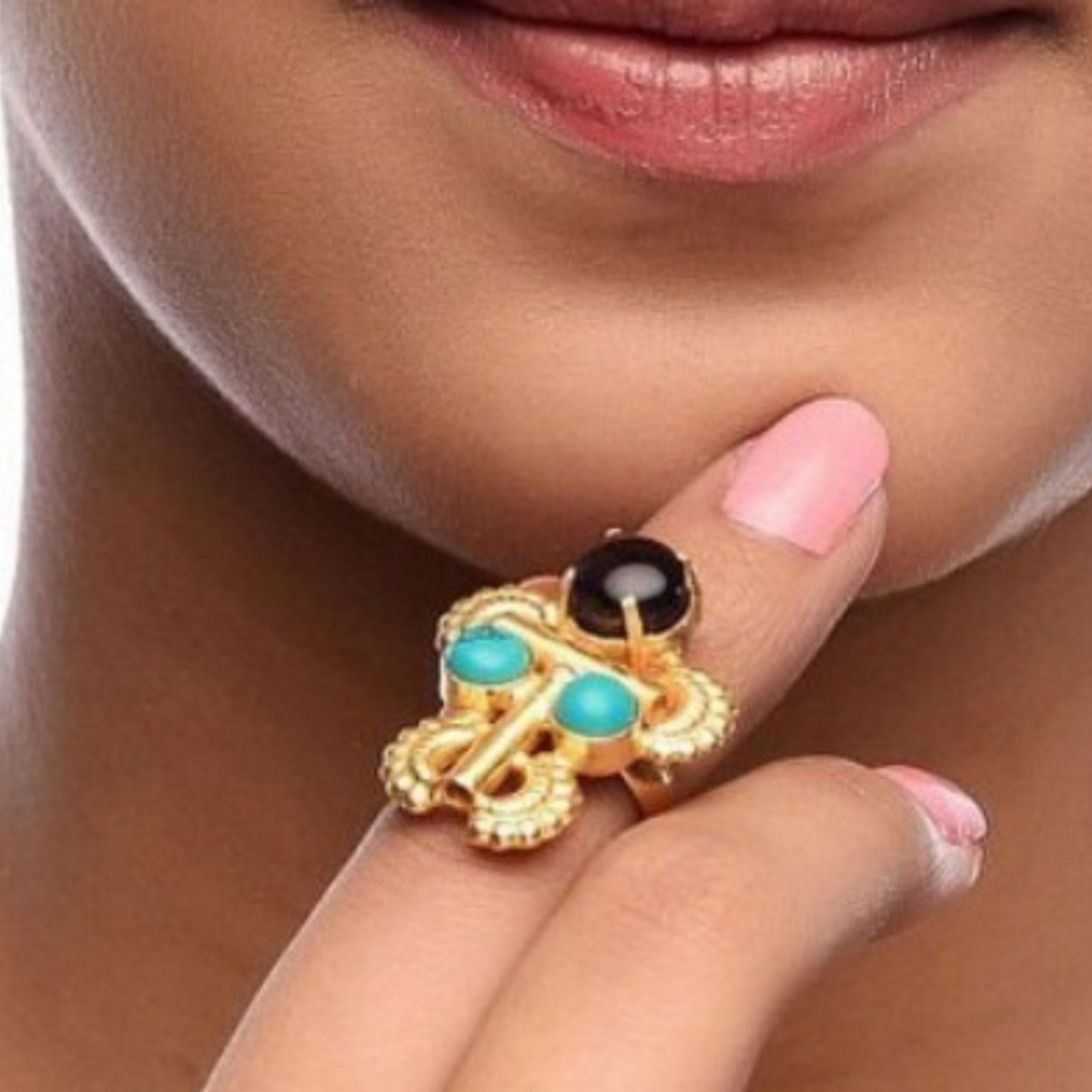 Red Gold Plated Ring