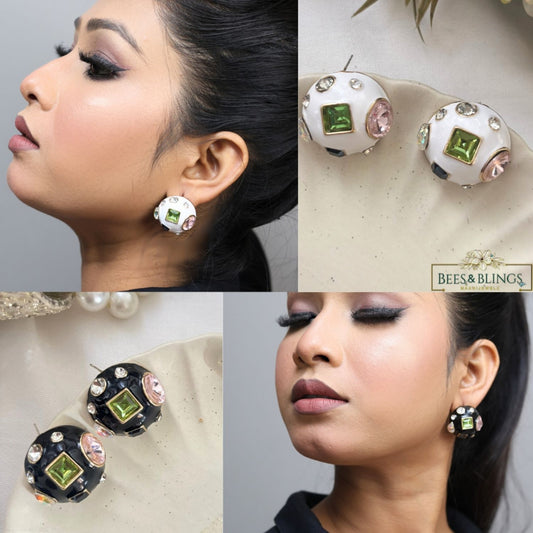 enamel-studs-earrings