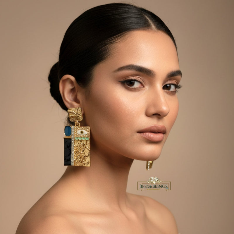 Gold Kundan Jhumki Earrings | Traditional Indian Jewellery