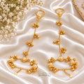 Golden floral Ghungroo Haath Phool (PAIR)