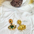 Gold Evil Eye Statement Earrings